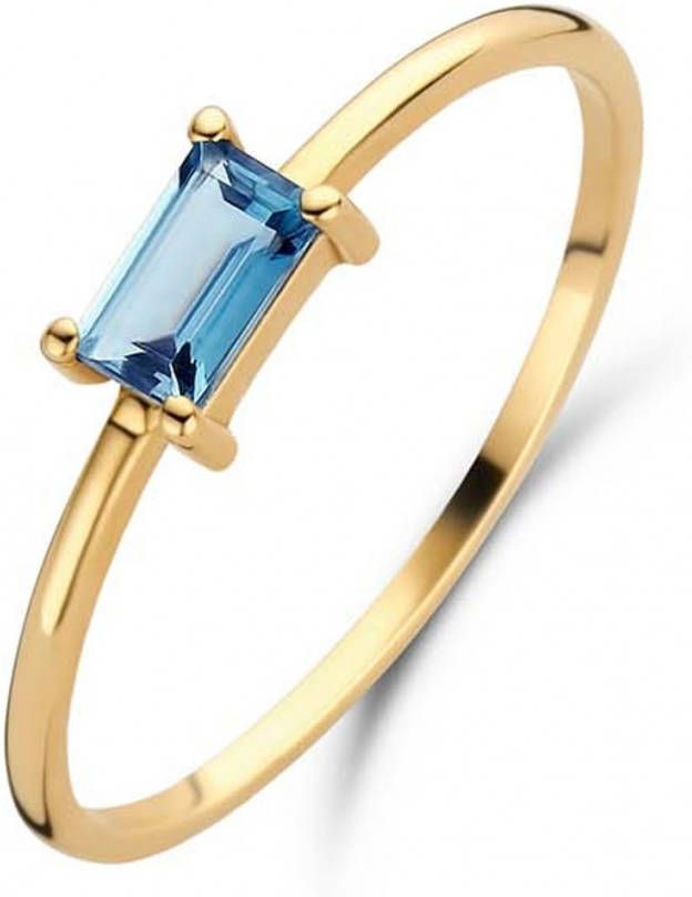 Jackie Medina Topaz ring van 14 karaat geelgoud