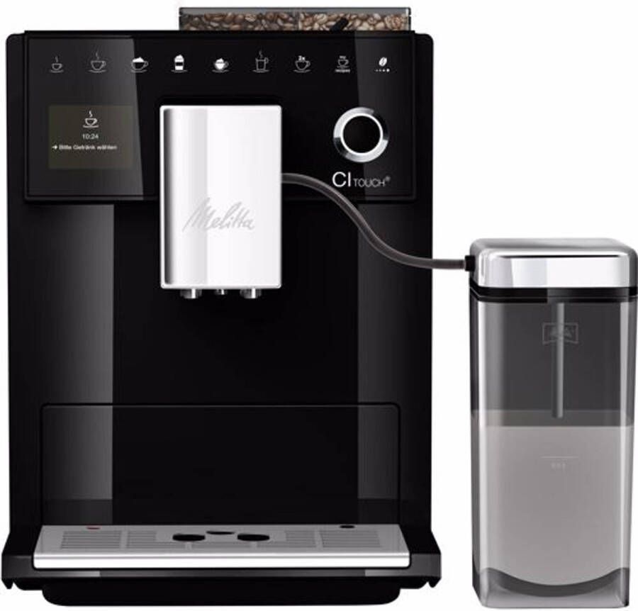 Melitta Volautomatisch koffiezetapparaat CI Touch® F630 102, zwart, Bedieningsplatform met touch & slide functie, fluisterstil maalwerk