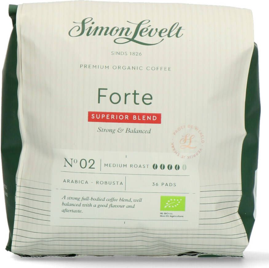 Simon Levelt 3x Koffie Pads Forte 36 stuks