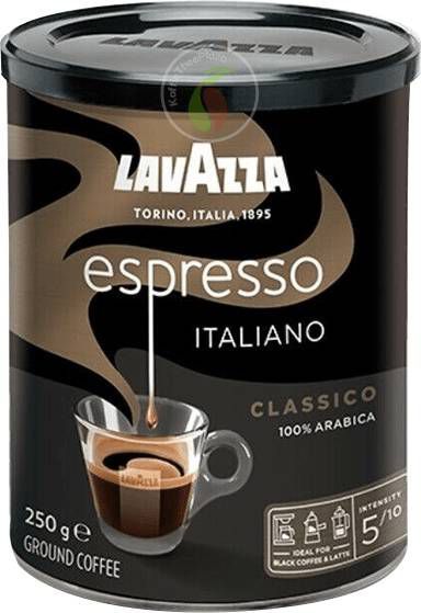 Lavazza Caffe Espresso Italiano Black Tin Filterkoffie 250 gram