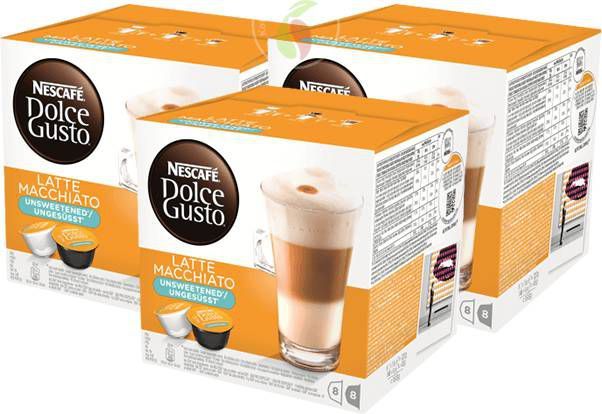 Nescafe Dolce Gusto Latte Macchiato Unsweeted Koffiecups 16 stuks