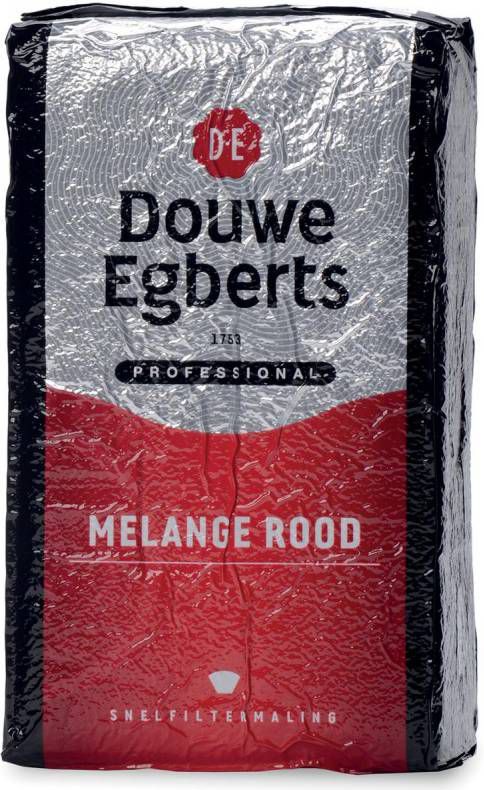 Douwe Egberts gemalen koffie voor snelfilters Rood, pak van 1 kg