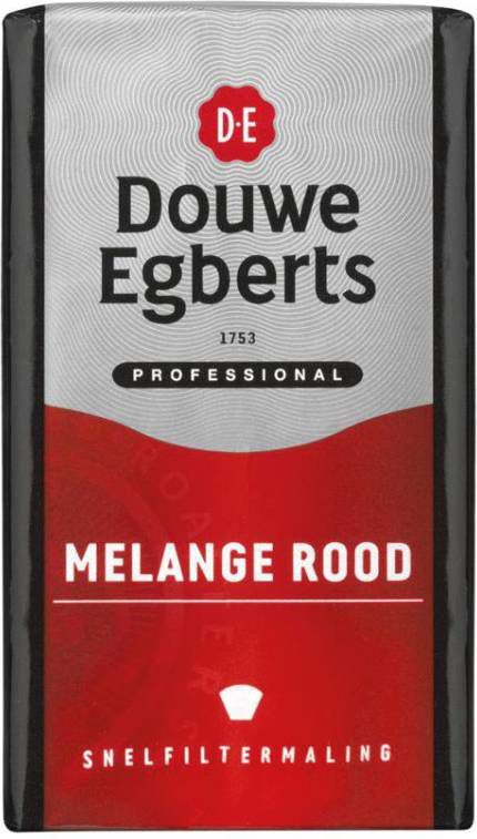 Douwe Egberts koffie, Melange rood, pak van 250 g