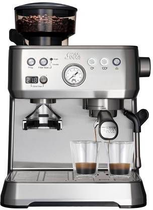 Solis Grind & Infuse Perfetta 1019 Koffiemachine Met Bonen Zilver